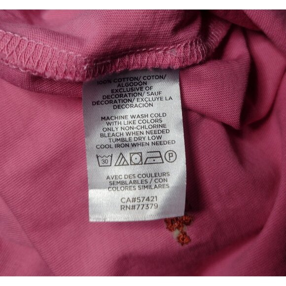 Ann Taylor Embroidered Knit Top Size L Floral Flutter Sleeves Feminine Salmon - Picture 7 of 7